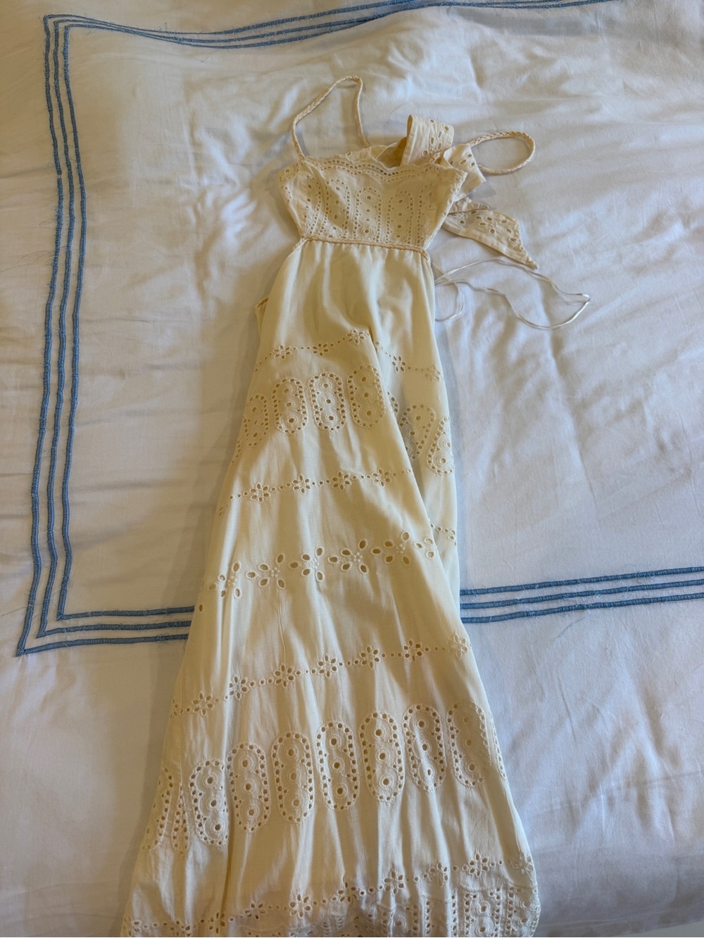 Mango eyelet maxi dress